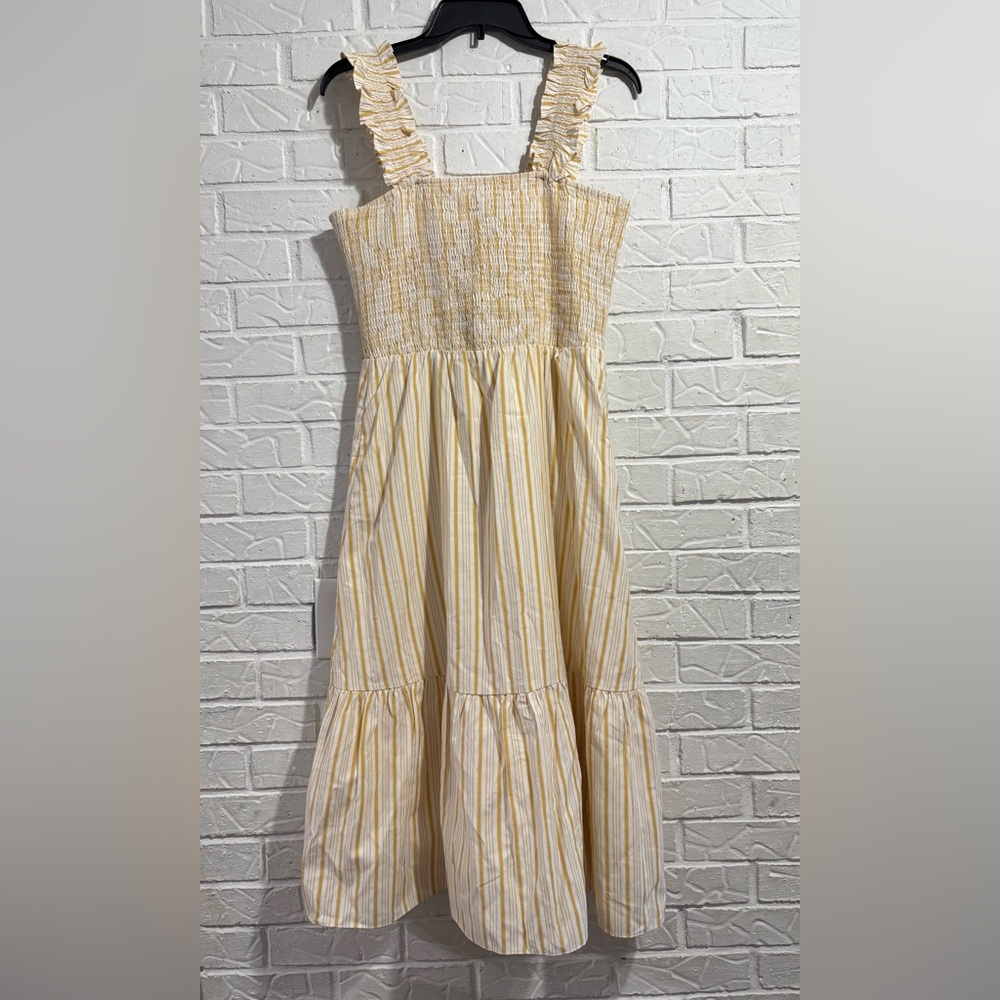 Lucy Paris Yellow and White Striped Dress